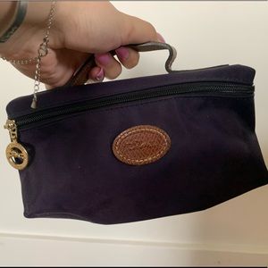 Longchamp plum cosmetic case